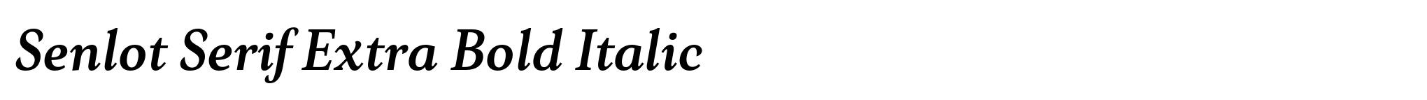Senlot Serif Extra Bold Italic image